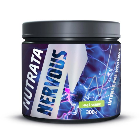 Foto de Nervous Pre Workout Pote 300g Nutrata - Maça Verde