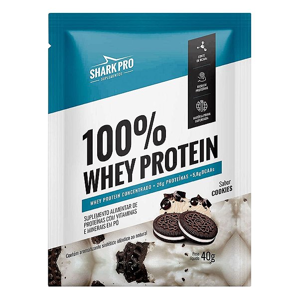 Foto de Sache 100% Whey 40g Cookies Shark Pro