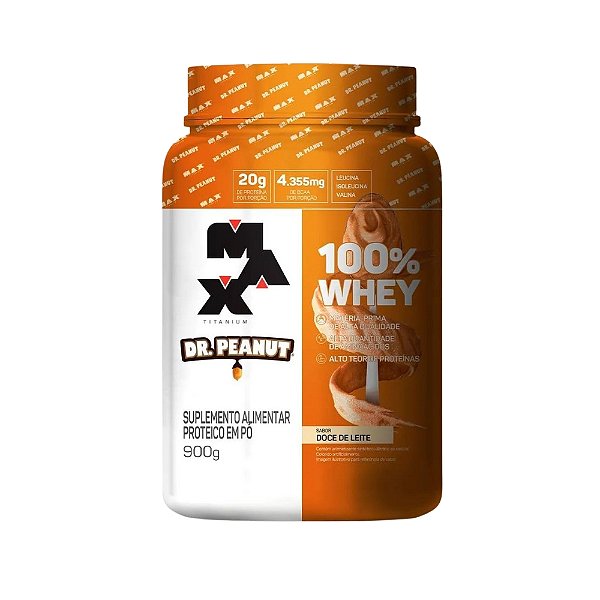 100% Whey Dr Peanut 900g Max Titanium - Doce De Leite