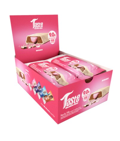 Foto de Taste Cookie Bar 50g Display Com 12Un Mrs Taste - Morango