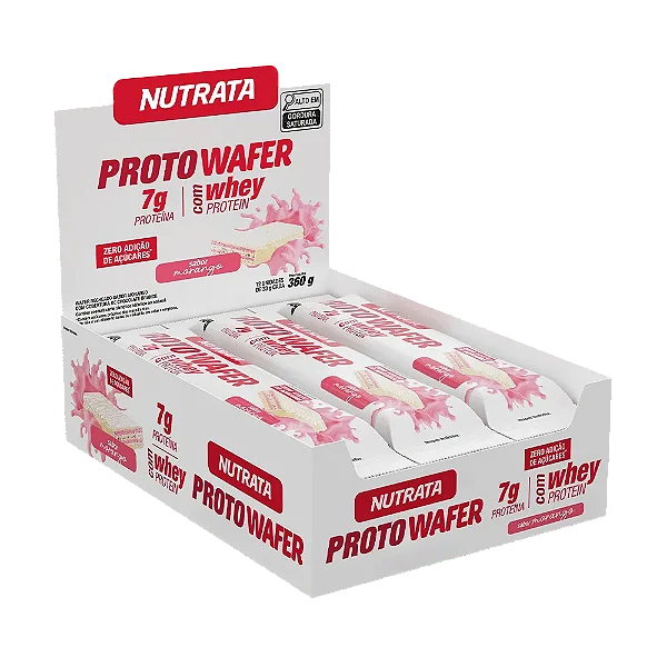 Proto Wafer 30g Display Com 12un Nutrata - Morango