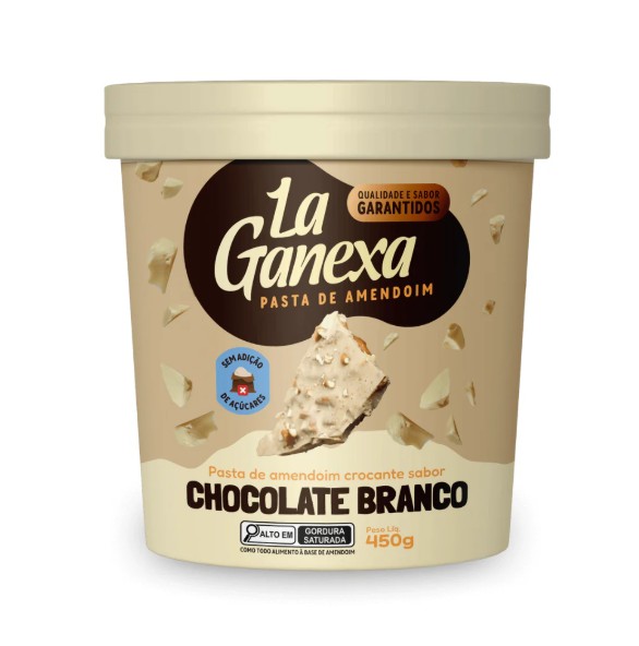 Pasta Amendoim 450g - La Ganexa - Chocolate Branco