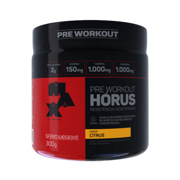 Foto de Pré treino Hórus 300g - Max Titanium - Citrus