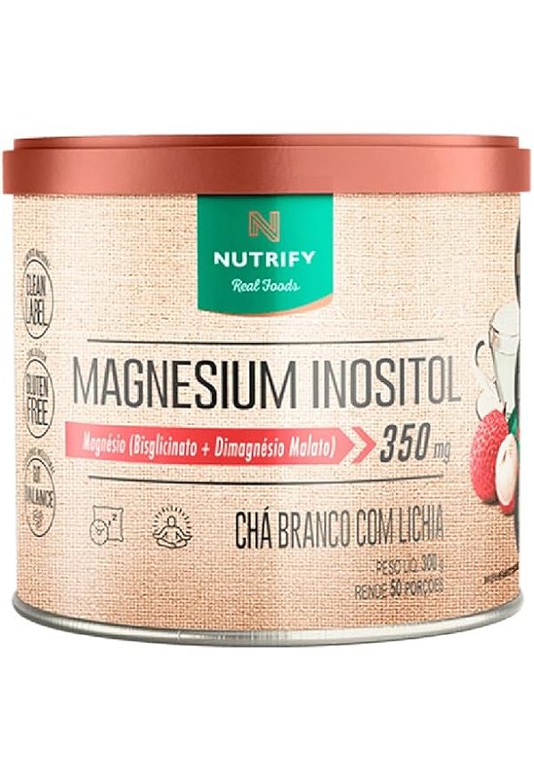 Magnésio Inositol 300g Nutrify - Chá Branco Com Lichia