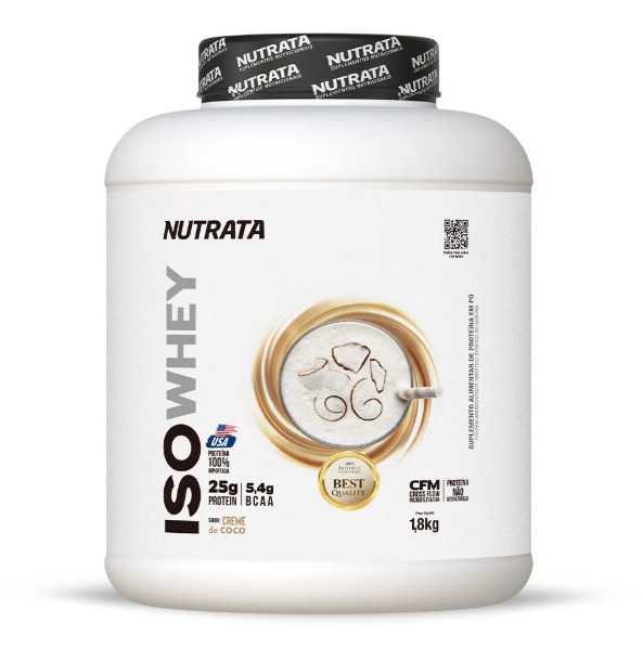 Foto de Iso Whey Pote 1.8kg Nutrata - Coco