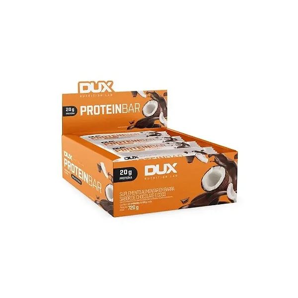 Foto de Protein Bar 20g De Proteina 12un De 60g - Dux Nutrition - Chocolate Com Coco