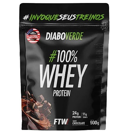 Foto de Diabo Verde Whey Protein Refil 900g Ftw - Chocolate
