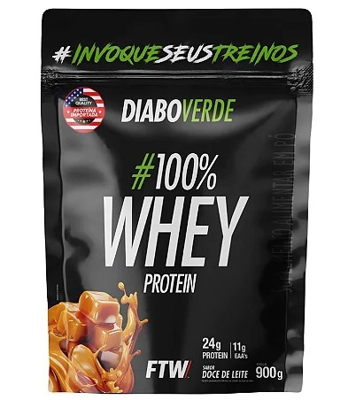 Foto de Diabo Verde Whey Protein Refil 900g Ftw - Doce De Leite