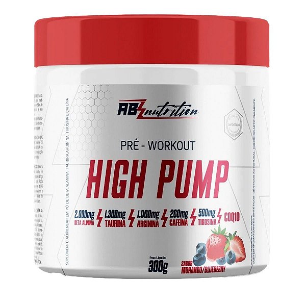 High Pump 300g Absolut Nutrition - Morango com Blueberry