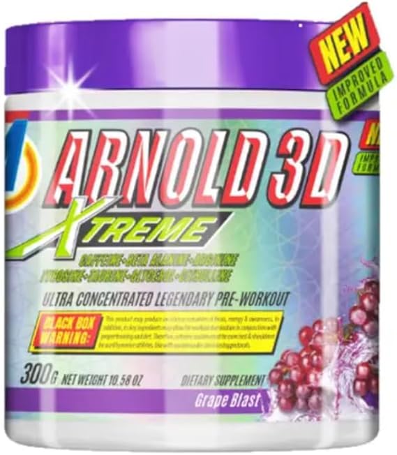 Foto de Pre Treino Arnold 3D 300g Arnold Nutrition - Grape