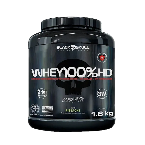 Whey 100% HD 1,8Kg Black Skull - Pistache