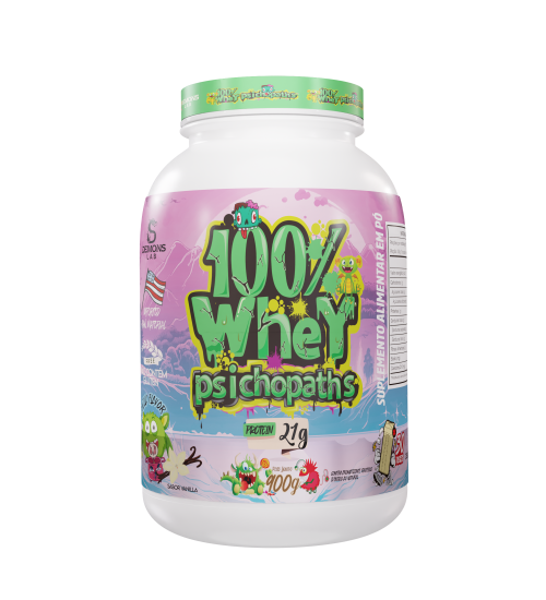 100% WHEY PSICHOPATHS POTE 900G VANILLA DEMONS LAB
