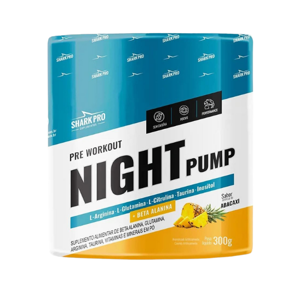 Night Pump Pre Treino 300g Shark Pro - Abacaxi