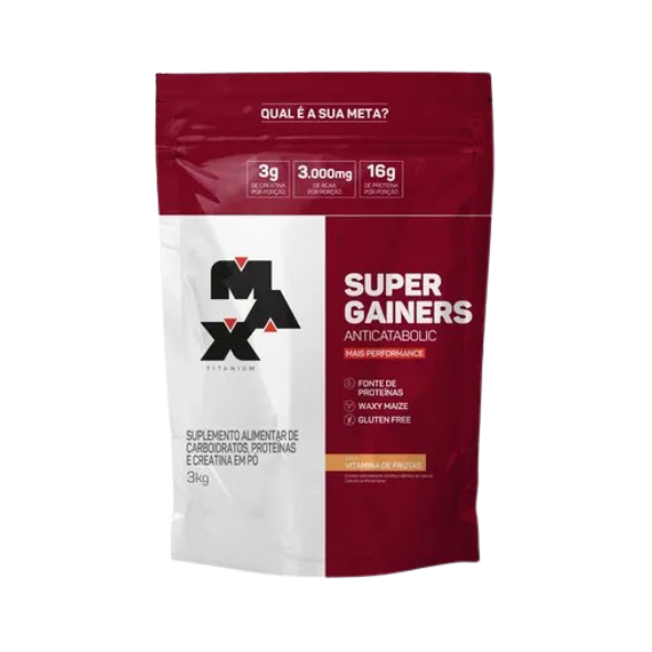 Super Gainers Refil 3kg Max Titanium - Vitamina De Frutas