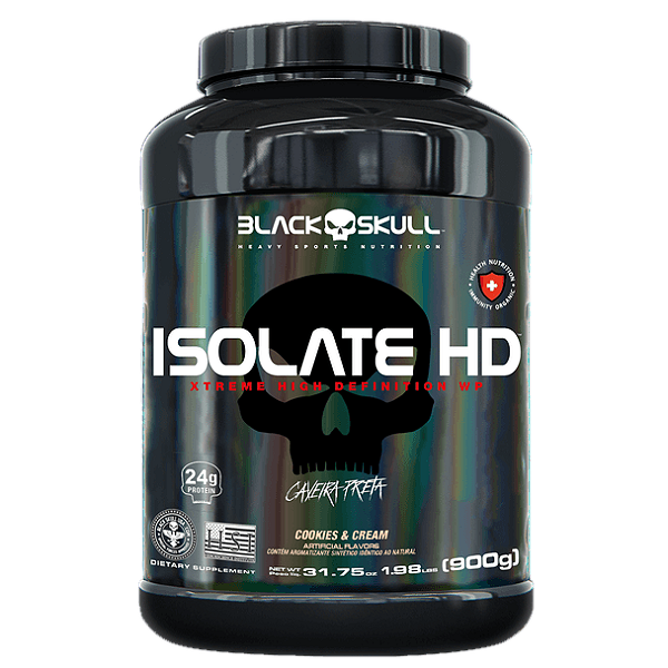Whey Isolate HD Pote 900g Black Skull - COOKIES AND CREAM
