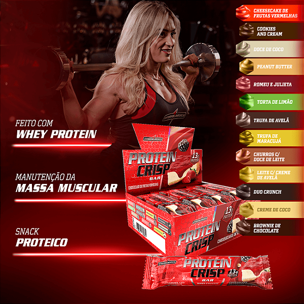 Crisp Bar 45g Display com 12un Integralmedica - Doce de Coco