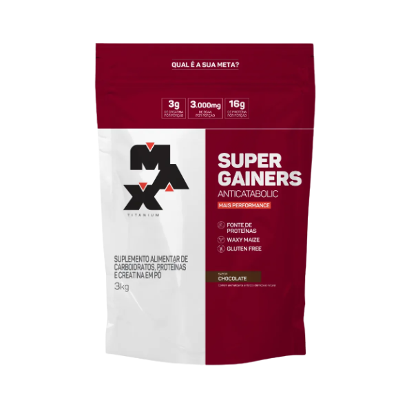 Super Gainers Refil 3kg Max Titanium - Chocolate