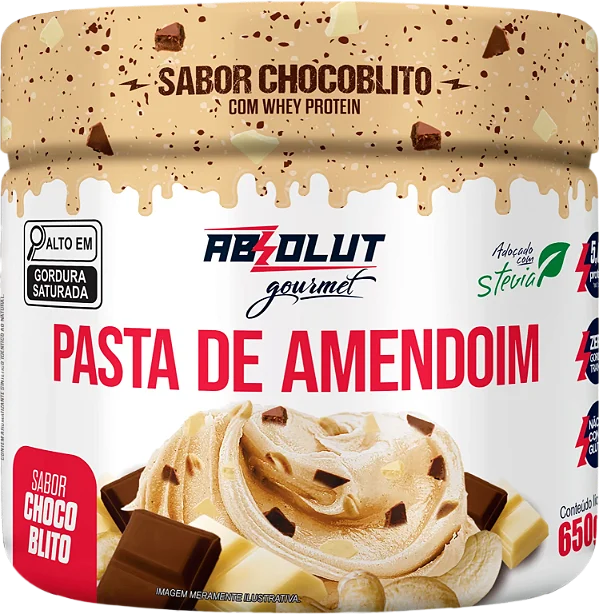 Pasta de Amendoim 650g Absolut Nutrition - Chocoblito
