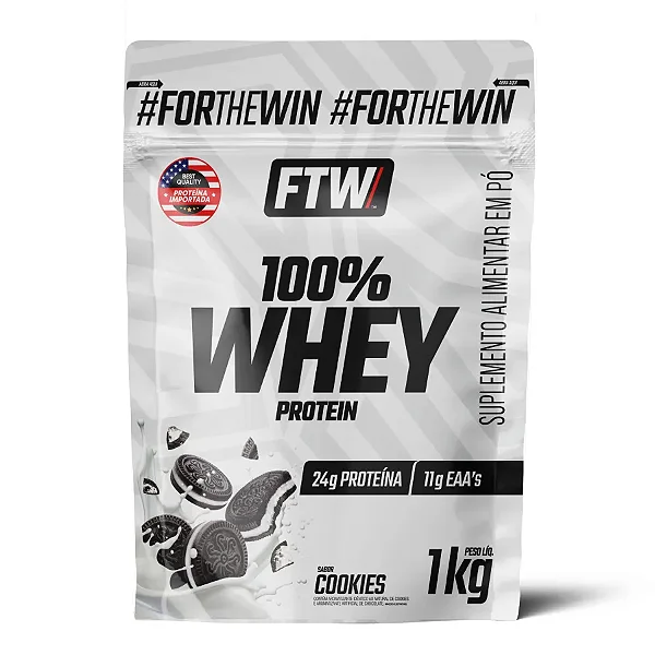 100% Whey Protein Refil 1Kg FTW - Cookies