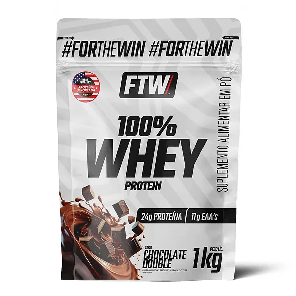 100% Whey Protein Refil 1Kg FTW - Chocolate Double