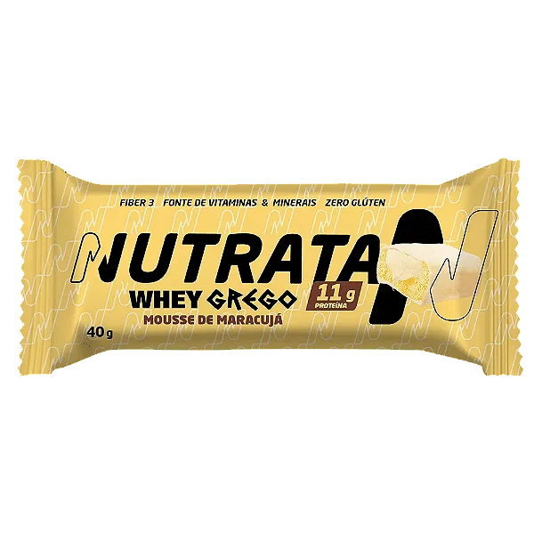 Foto de Whey Grego Bar 40g Nutrata - Mousse de Maracujá