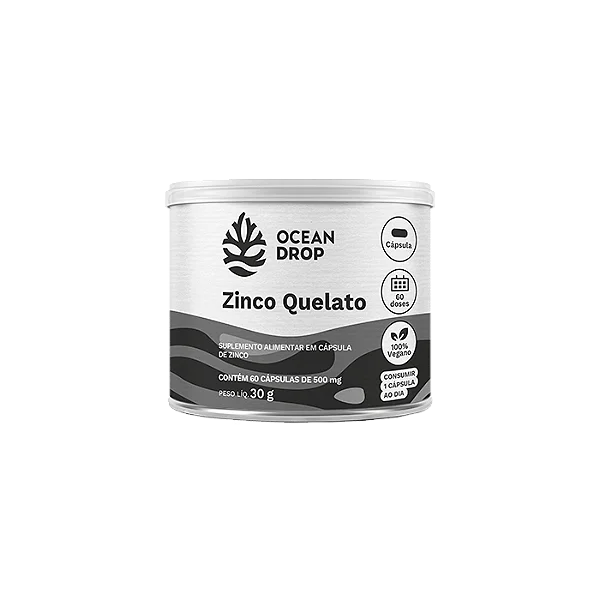 Zinco Quelato 60 Capsulas 500Mg Ocean Drop