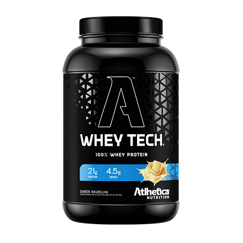 Whey Tech 100% Blend Protein Pote 900g Atlhetica Nutrition - Baunilha