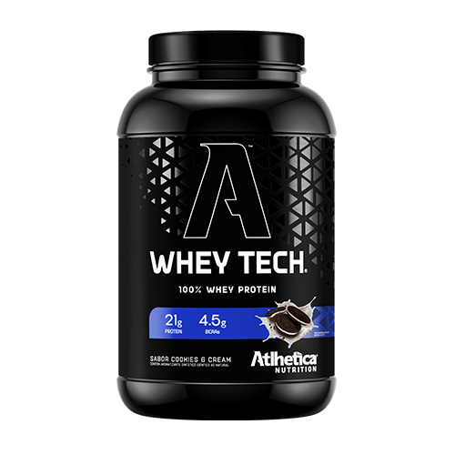 Whey Tech 100% Blend Protein Pote 900g Atlhetica Nutrition - Cookies And Cream