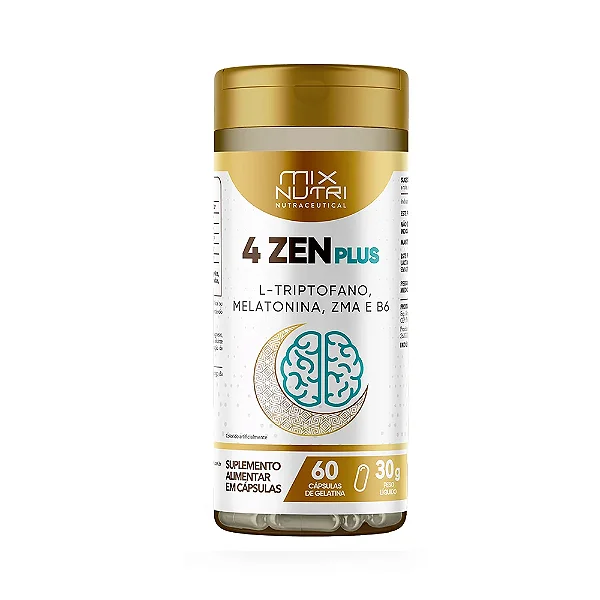4 Zen Triptofano, Zinco E B6 60 Caps Mix Nutri Nutraceutical