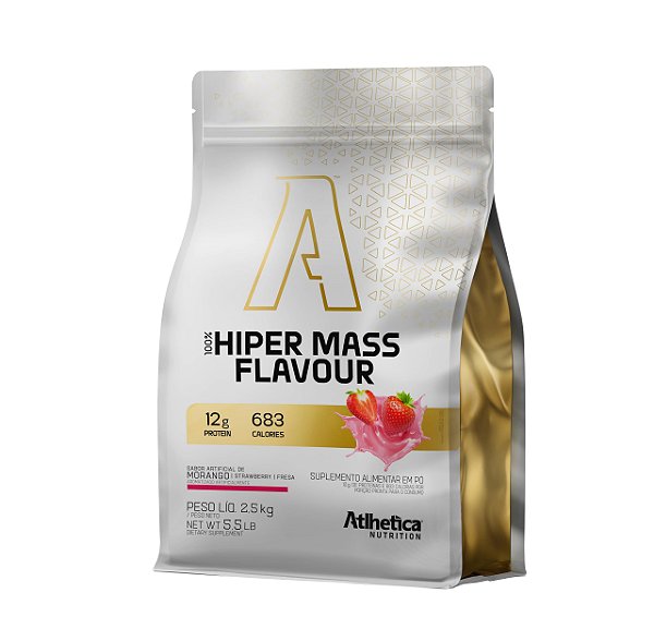 100% Hiper Mass Flavour 2,5Kg Atlhetica Nutrition - Morango