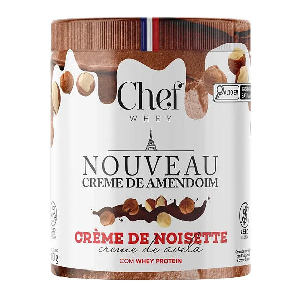 Foto de Creme De Amendoim 600g Chef Whey - Avelã