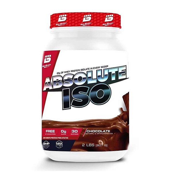 Foto de Absolute Iso Whey Pote 907g Bio Sport - Chocolate