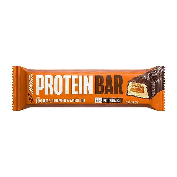 Foto de Protein Bar 55g Caramelo Com Amendoim e Chocolate BodyAction