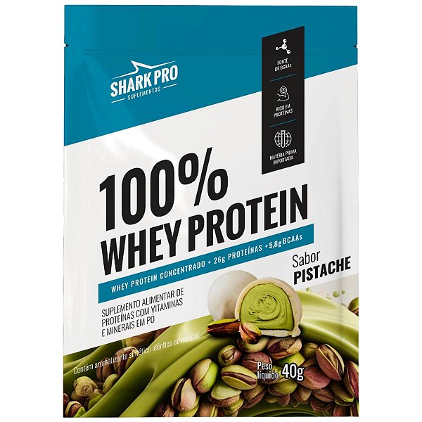 Foto de Sache 100% Whey 40g Pistache Shark Pro
