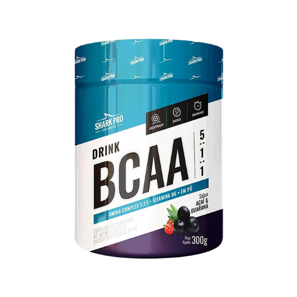 Bcaa Drink 5:1:1 Pote 300g Sabor Shark Pro - Açai Com Guaraná