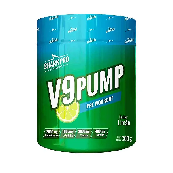 V9 Pump Pre Treino 300g Shark Pro - Refrigerante De Limao