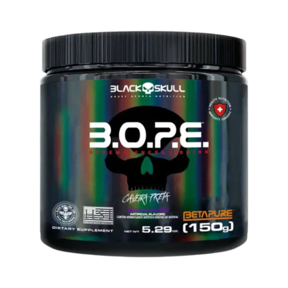 Pré Treino Bope 150g Black Skull - Guaraná Com Açaí