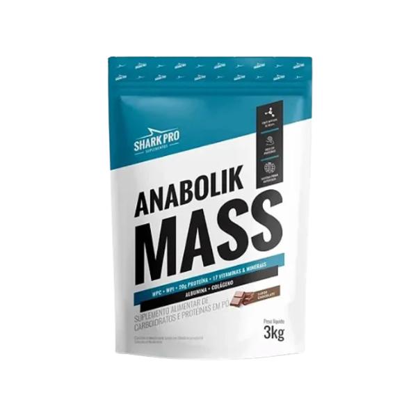 Hipercalórico Anabolik Mass Refil 3kg Shark Pro - Chocolate