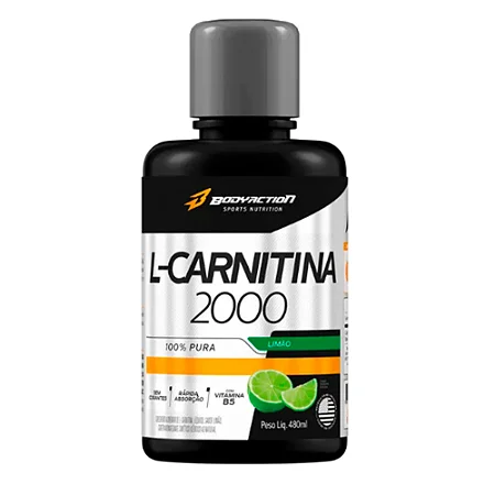 L-Carnitina 2000 100% Pura 480ml Bodyaction - Limão