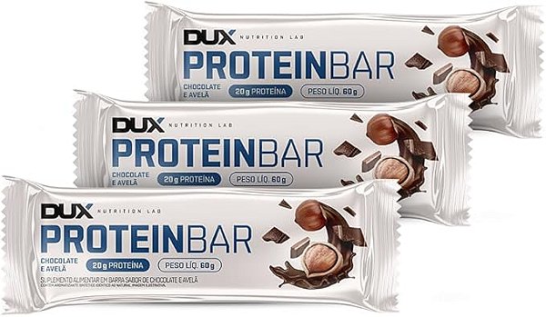 Foto de Protein Bar 20g De Proteina 12un De 60g - Dux Nutrition - Chocolate e Avelã