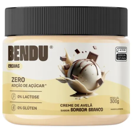 Creme De Avelã Bombom Branco 300g Bendu