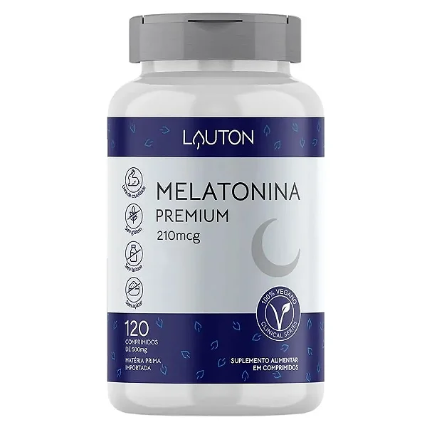 Foto de Melatonina Premium 210mcg 120 Comprimidos Lauton Nutrition
