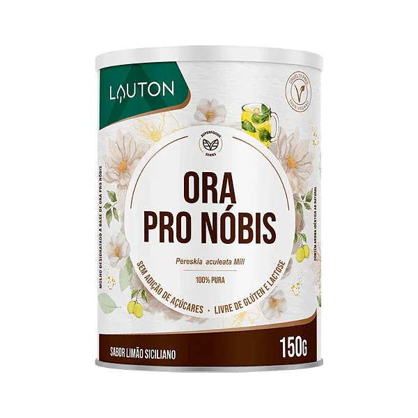 Ora Pro Nobis Em Pó Sabor Limão Siciliano 150g Lauton Nutrition
