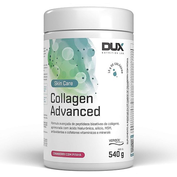 Foto de Collagen Advanced Pote 540g Dux Nutrition - Tangerina C/ Hibisco