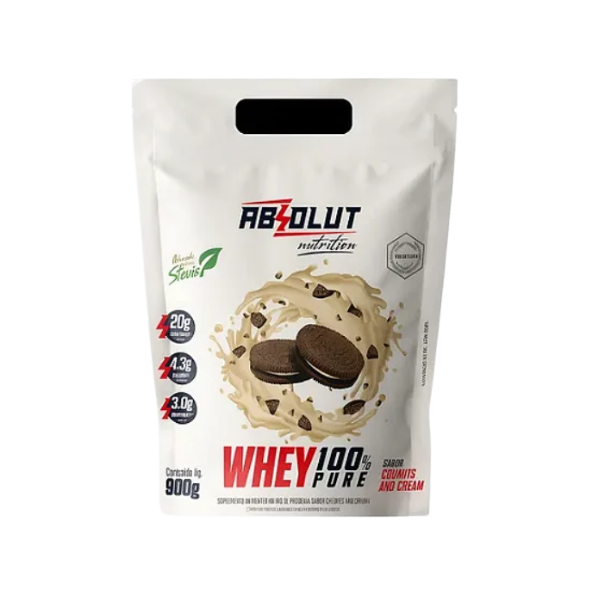 Whey Concentrado Refil 900g Absolut Nutrition - Cookies