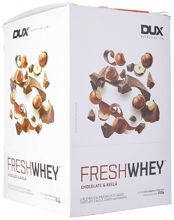 Fresh Whey Sache 31G Chocolate Belga E Avela Dux Nutrition