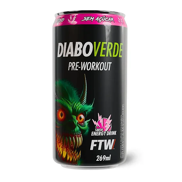 Diabo Verde PreWorkout Lata 269ml Ftw - Energy Drink