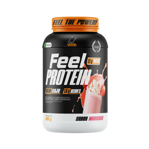 Foto de Feel High Protein Pote 900g Feel Good - Morango