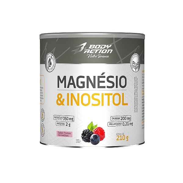 Magnesio Inositol 210g Bodyaction - Frutas Vermelhas