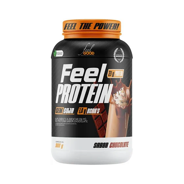 Foto de Feel High Protein Pote 900g Feel Good - Chocolate